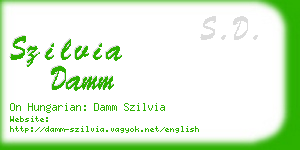 szilvia damm business card